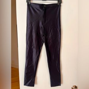 American Apparel shiny black nylon leggings
